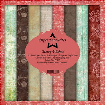 Dixi Craft Designpapier 15x15cm Merry Wishes