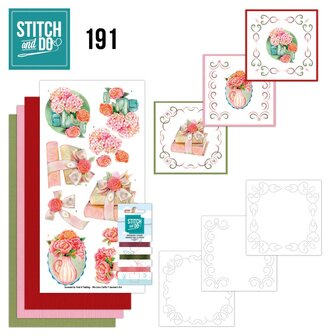 STDO191 Stitch and Do 191 - Jeanine&#039;s Art - Red Flowers