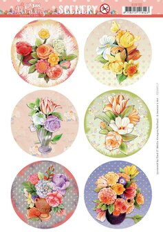 CDS10117 Scenery - Jeanine&#039;s Art - Urban Flowers - Tulips Round