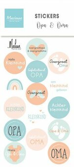 Marianne Design Stickers - Opa &amp; Oma by Marleen (NL) CA3184 105x185mm (02-23)