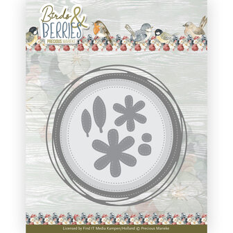 PM10251 Dies - Precious Marieke - Birds and Berries - Berry Circle