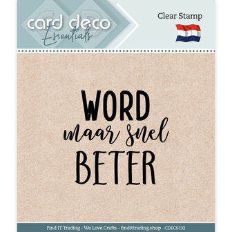 CDECS132 Word maar snel beter - Clear Stamp - Card Deco Essentials