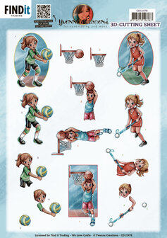 CD11978 3D Cutting Sheet - Yvonne Creations - Ball games