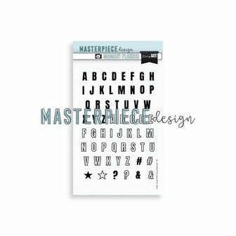 Masterpiece Clear Stempelset - Outline alphabet 4x6 MP202103 (03-23)