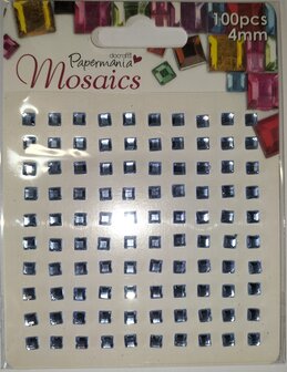 PMA 3721201 Docrafts Papermania Mosaics 4mm adhesive Gems - 100pcs Blue