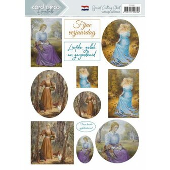CD11992 Special Cutting Sheet - Card Deco Essentials - Vintage Women - NL