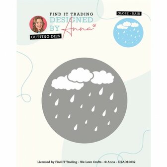 DBAD10032 Designed by Anna - Mix and Match Cutting Dies - Globe Rain