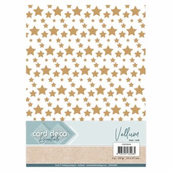 CDEVE004 Card Deco Essentials - Vellum - Stars Gold