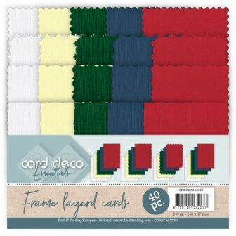 CDEOKA610003 Card Deco Essentials - Frame Layered cards - Christmas A6