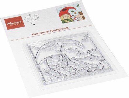 HT1671 Marianne D Clear Stamps Hetty's Gnome &amp; Egel 60x61mm
