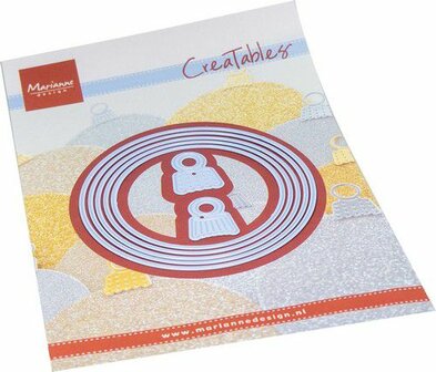 Marianne D Creatable Basic kerstbal LR0830 15x19,5mm / 14x18,5mm &Oslash; 75mm / 70mm/ 65mm / 60mm / 55mm (09-23)