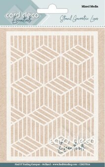 CDEST014 Card Deco Essentials - Mixed Media Stencil- Geometric Lines
