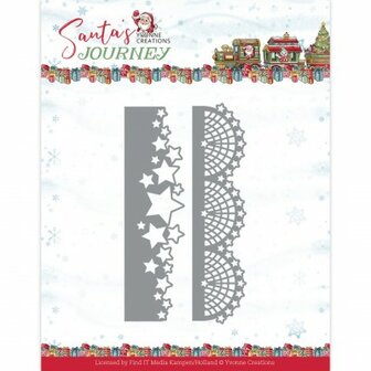 YCD10332 Dies - Yvonne Creations Santa&#039;s Journey - Santa&#039;s Borders