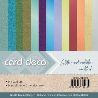 CDEGMC10004 Card Deco Essentials - Glitter And Metallic Cardstock A5