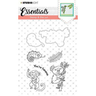 Studio Light Stamp &amp; Die Cut A6 Essentials Animals nr 29 BASICSDC29 