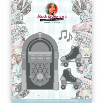 YCD10339 Dies - Yvonne Creations Back to the fifties - Jukebox