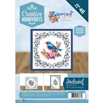 CH10046 Creative Hobbydots 46 - Berrie&#039;s Beauties - Happy Blue Birds