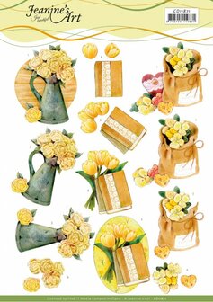 CD11871 3D Cutting Sheet - Jeanine&#039;s Art - Yellow Flowers