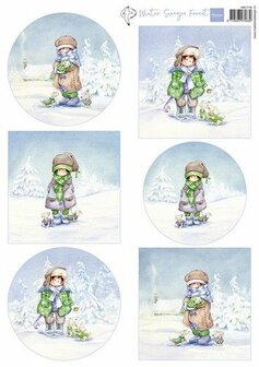 Marianne D Decoupage Hetty&#039;s Snoesjes - Winter Forest HK1716 A4 (08-24)