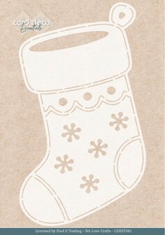 CDEST041 - Stencil - Card Deco Essentials - Frosted Gold Sock - A5