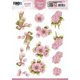 SB10967 3D Push Out - Precious Marieke - Blossom Blush - Bright Pink