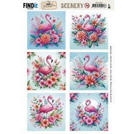 Scenery Push out - Berries Beauties -&nbsp;Flamingo -&nbsp;Square