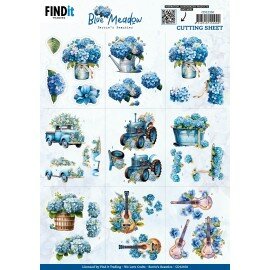 3D Cutting Sheet - Berries Beauties - Blue Meadow - Mini