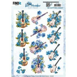 3D Cutting Sheet - Berries Beauties - Blue Meadow - Music
