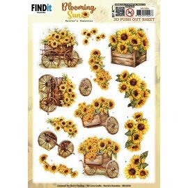 3D Pushout Sheet - Berries Beauties - Blooming sun - Sunflower Wagon