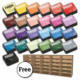 Ink Essentials Kit  Complete 25 Colors + Free Organizer
