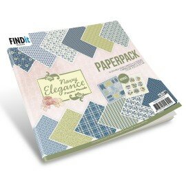 Paperpack - Precious Marieke- Navy Elegance 20 x 20 cm