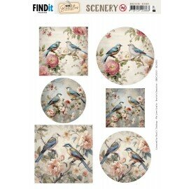 Scenery Push out - Berries Beauties - Bluebird Whispers