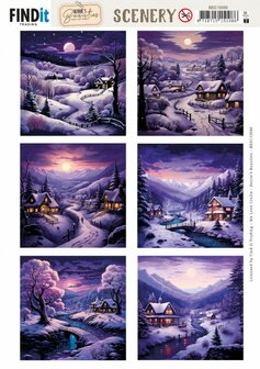 Scenery Push out - Berries Beauties - Purple Village - Square