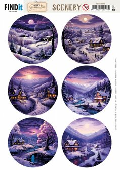 Scenery Push out - Berries Beauties - Purple Village - Round