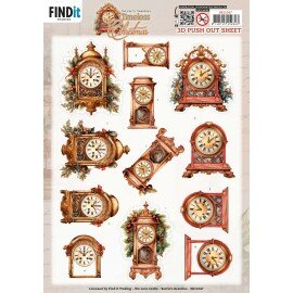 3D Pushout Sheet - Berries Beauties - Timeless Christmas - Timeless Clock