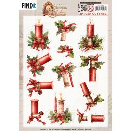 3D Pushout Sheet - Berries Beauties - Timeless Christmas - Timeless Candle