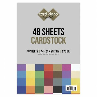 Jumbo glad kartonpakket - Card Deco - A4 - 48 Sheets