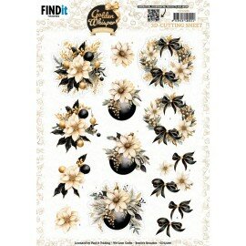 3D Cutting Sheet - Berries Beauties - Golden Whisper - Flowers