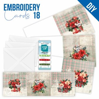 Stitch and Do Cards 18 - Yvonne Creations - Floral Christma
