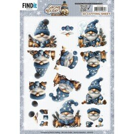 3D Cutting Sheet - Berries Beauties - Gnomie Holidays - Blue