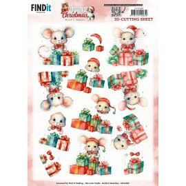 3D Cutting Sheet - Berries Beauties - A Very Furry Christmas - Mouse
