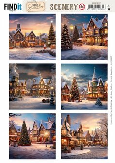 Scenery Push out - Berries Beauties - Christmas Village - Square
