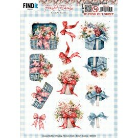 3D Pushout Sheet - Berries Beauties - Frosted Florals - Bow