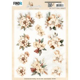 3D Cutting Sheet - Berries Beauties - Cosy WInter - Cosy Flowers
