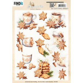 3D Cutting Sheet - Berries Beauties - Cosy WInter - Cosy Cookies