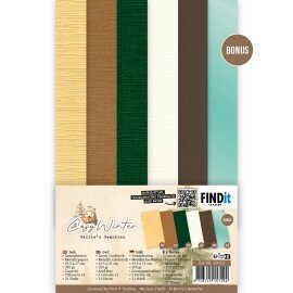 Linen Cardstock Pack - Berries Beauties - Cosy Winter - 4K