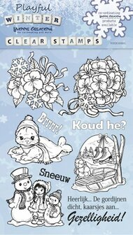 YCCS10001 Playfull Winter - Clear Stamp - Yvonne Creations