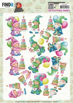 3D Cutting Sheets - Yvonne Creations - Gnome Cake