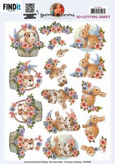 CD12060 3D Cutting Sheet - Yvonne Creations &ndash; Pets Bunny