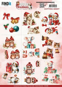 CD12386 3D Cutting Sheet - Berries Beauties - A Very Furry Christmas - Mini
